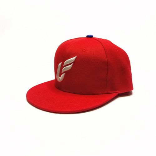 棒球帽-平帽簷(紅/白)