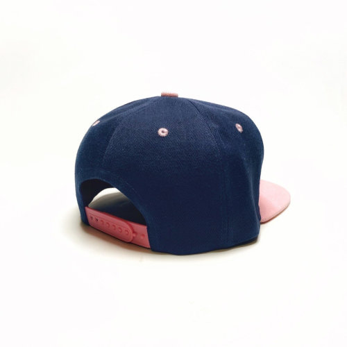 棒球帽-平帽簷(粉/深藍)