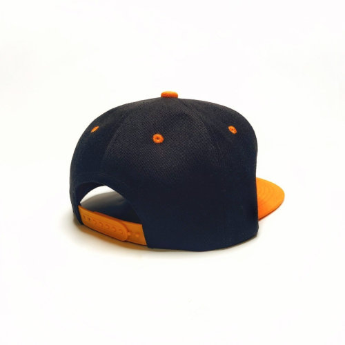 棒球帽-平帽簷(橘/黑)