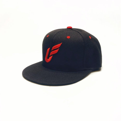 棒球帽-平帽簷(紅/黑)